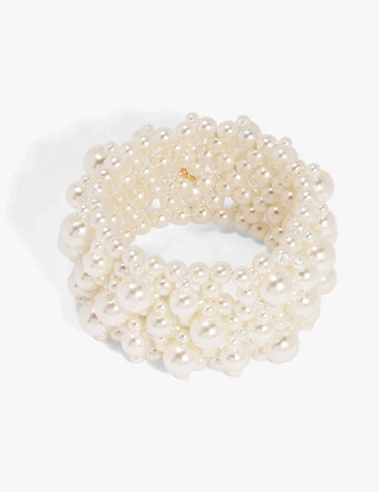 VIOROO Stacked Pearl Stretch Bracelet