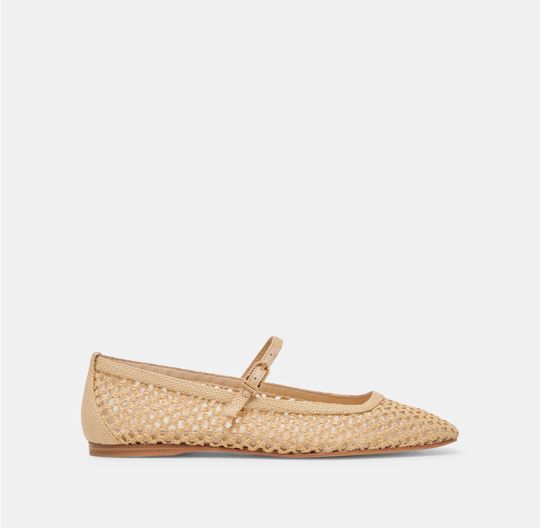 DOLCE VITA REYES RAFFIA BALLET FLATS