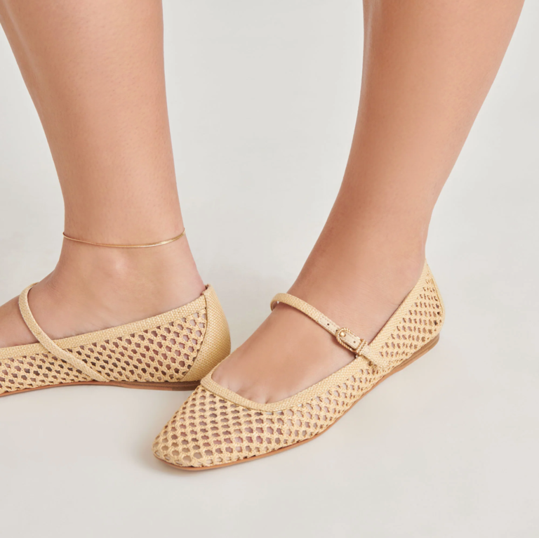 DOLCE VITA REYES RAFFIA BALLET FLATS