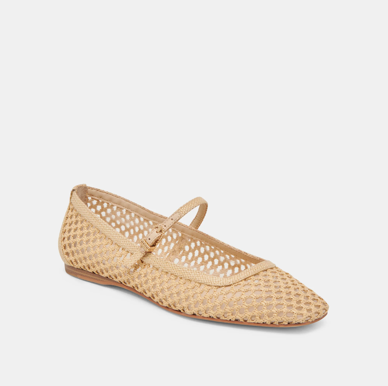 DOLCE VITA REYES RAFFIA BALLET FLATS