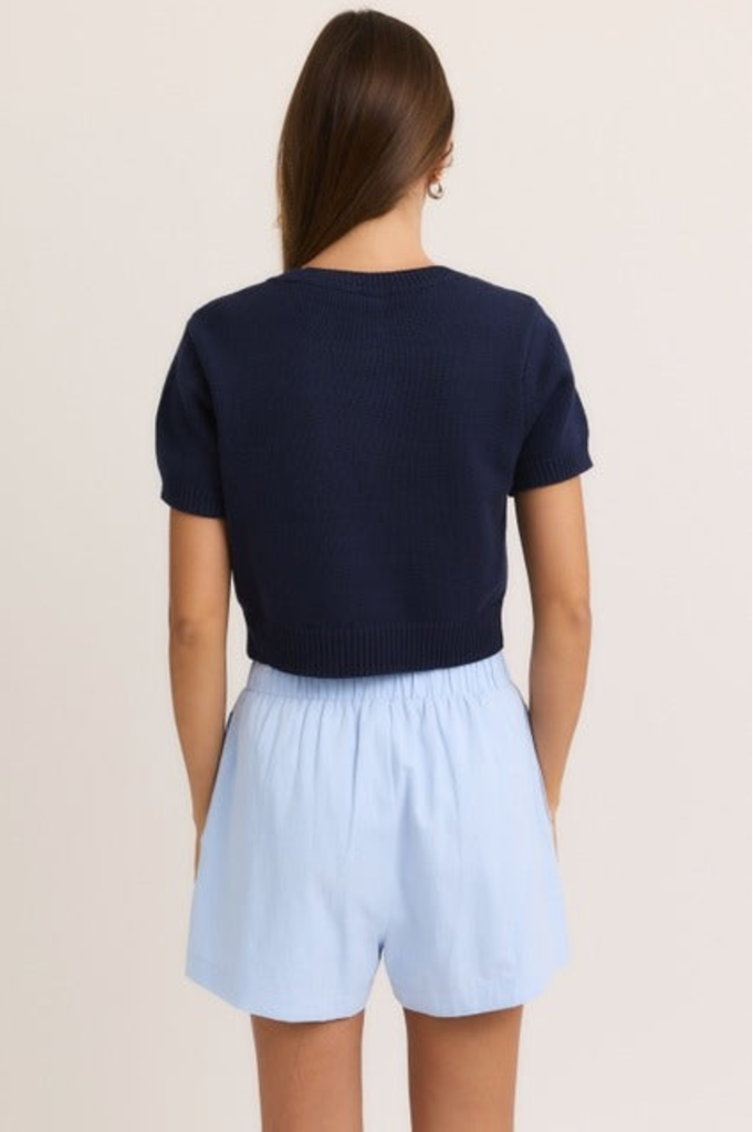 LE LIS S/S CREWNECK TEDDY BEAR SWEATER TOP