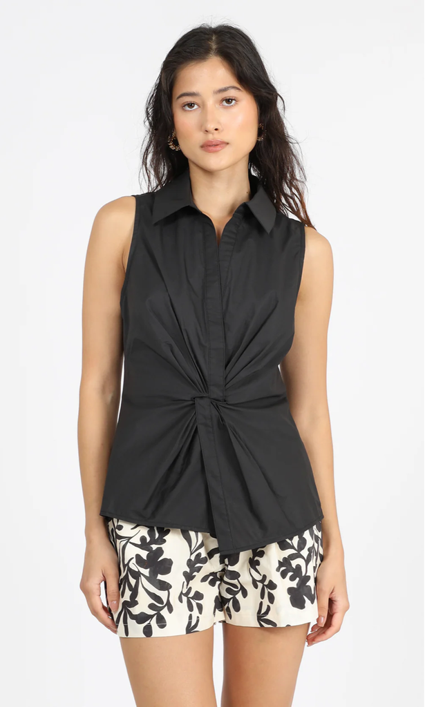 MARY TWIST FRONT SLEEVELESS SHIRT