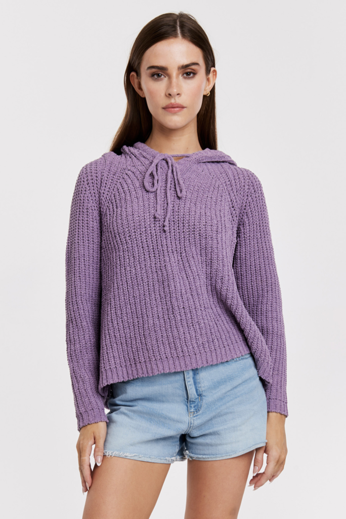 ANOTHER LOVE EDEN TEXTURED SWEATER W/HOOD