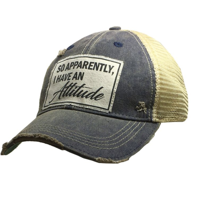 VINTAGE LIFE DISTRESSED TRUCKER HAT