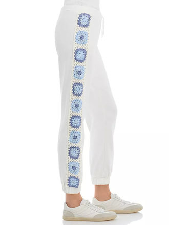 FRENCH TERRY JOGGER WITH CROCHET INSERT