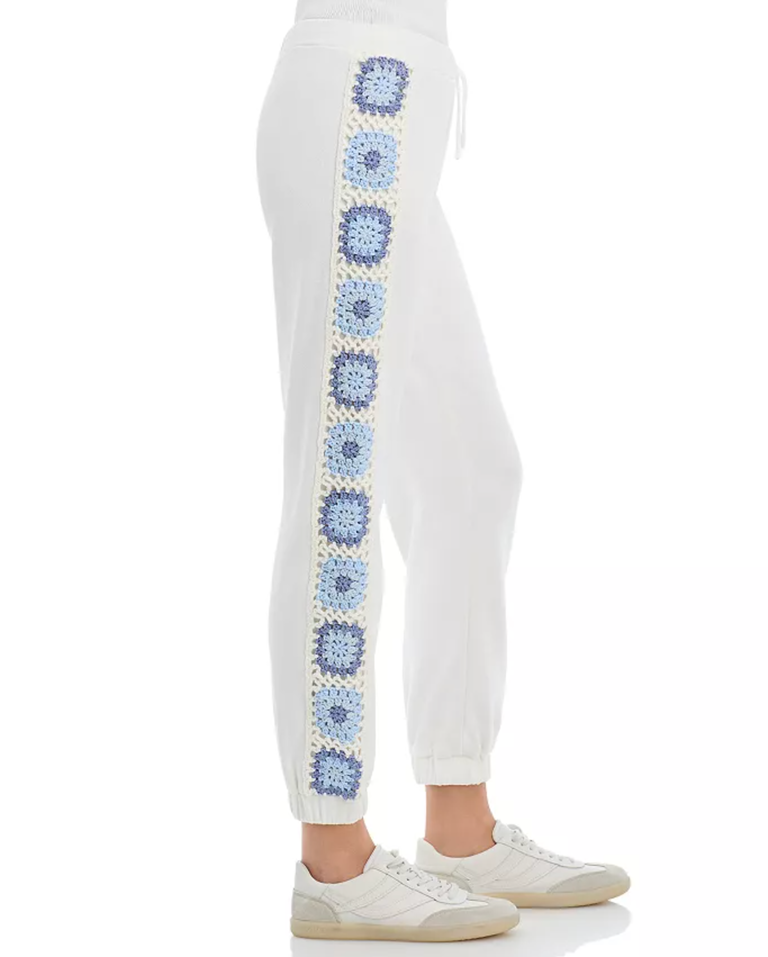 FRENCH TERRY JOGGER WITH CROCHET INSERT