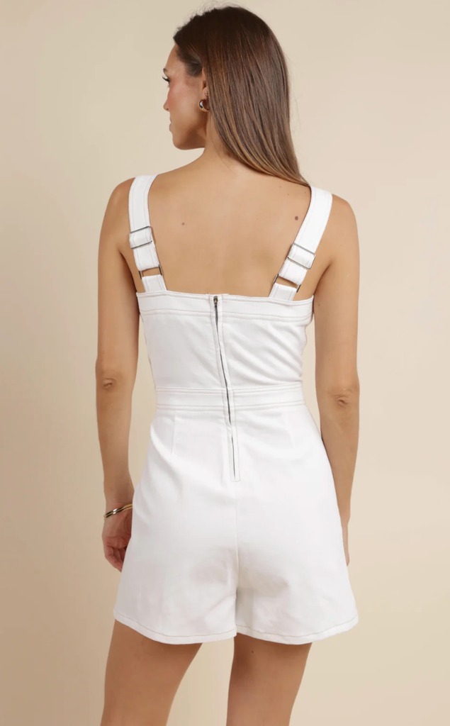 SAGE THE LABEL SELF CONTROL STRETCH TWILL ROMPER