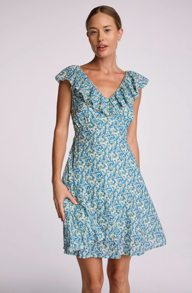 CASSIE DRESS IN EMBROIDERED FLORAL