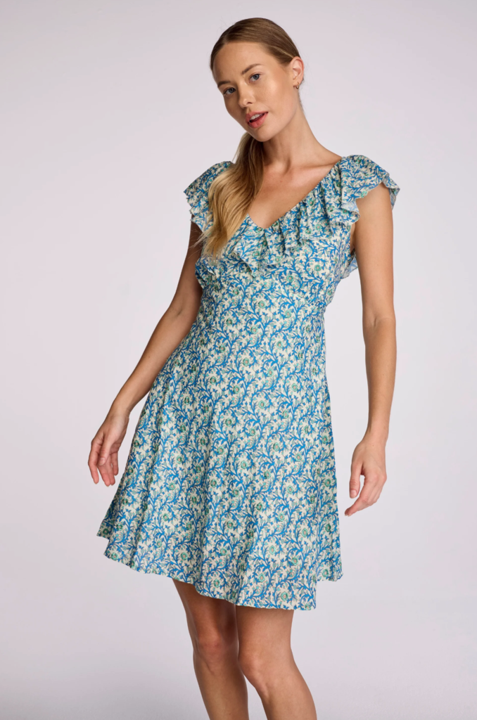 CASSIE DRESS IN EMBROIDERED FLORAL