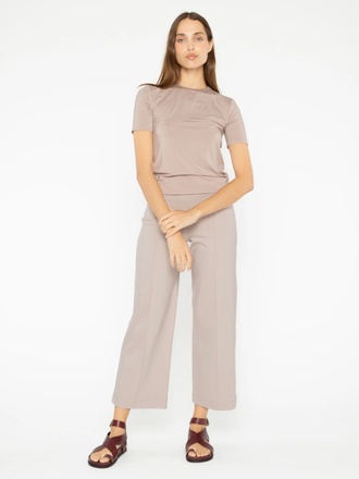 RIPLEY RADER CLAY PONTE KNIT STRAIGHT LEG PANT - CROPPED