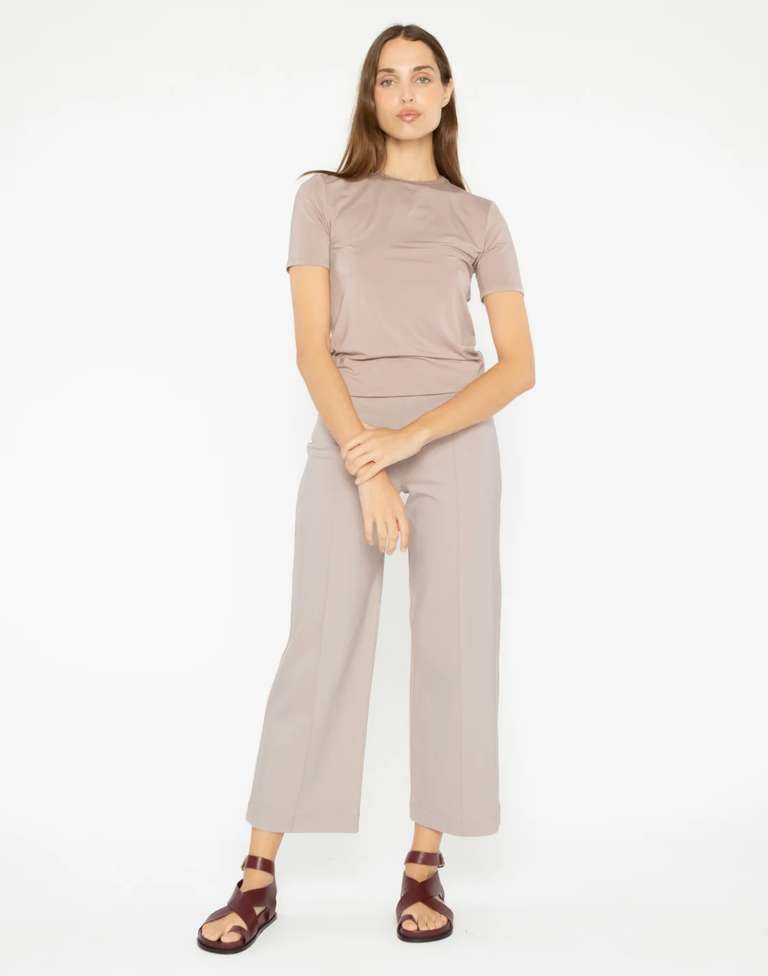 RIPLEY RADER CLAY PONTE KNIT STRAIGHT LEG PANT - CROPPED