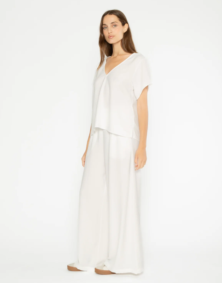 RIPLEY RADER OFF WHITE SATIN CREPE YACHT PANT