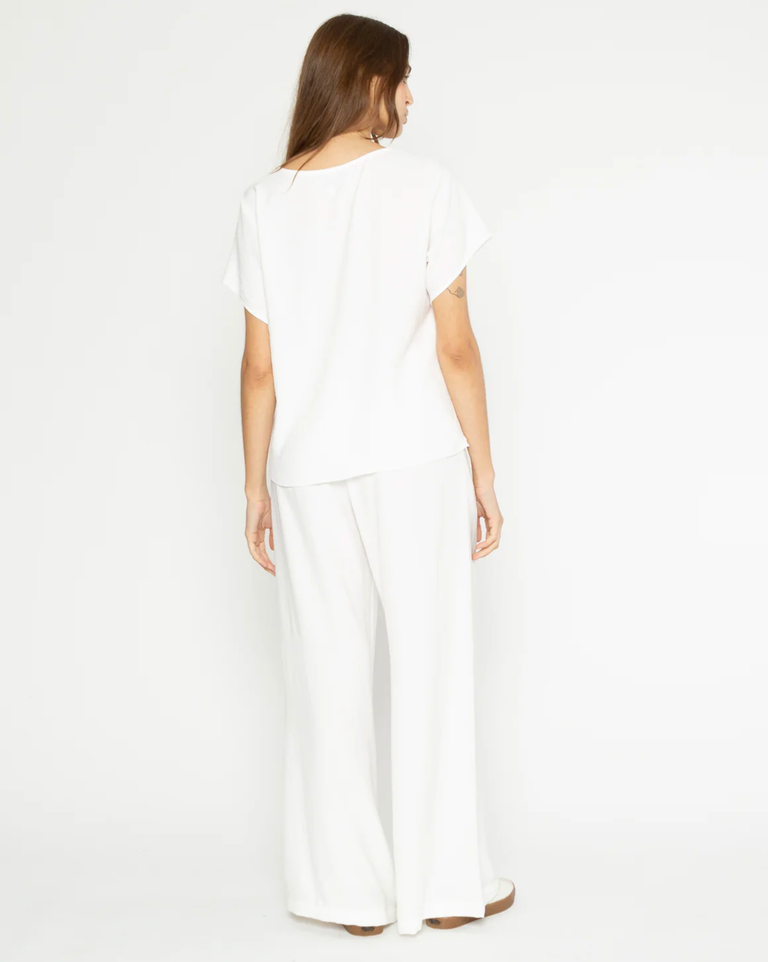 RIPLEY RADER OFF WHITE SATIN CREPE YACHT PANT