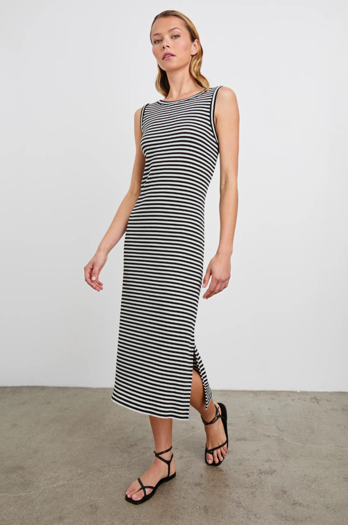 RAILS THE TANK DRESS - BLACK BIRCH STRIPE