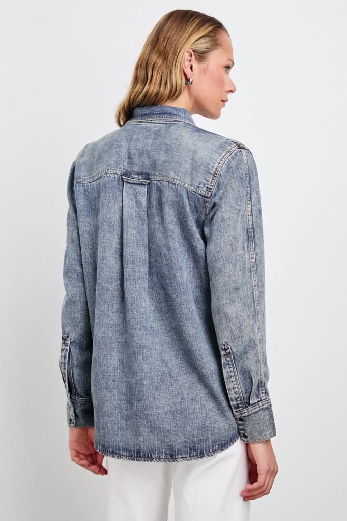 RAILS ATTICUS SHIRT IN MID BLUE