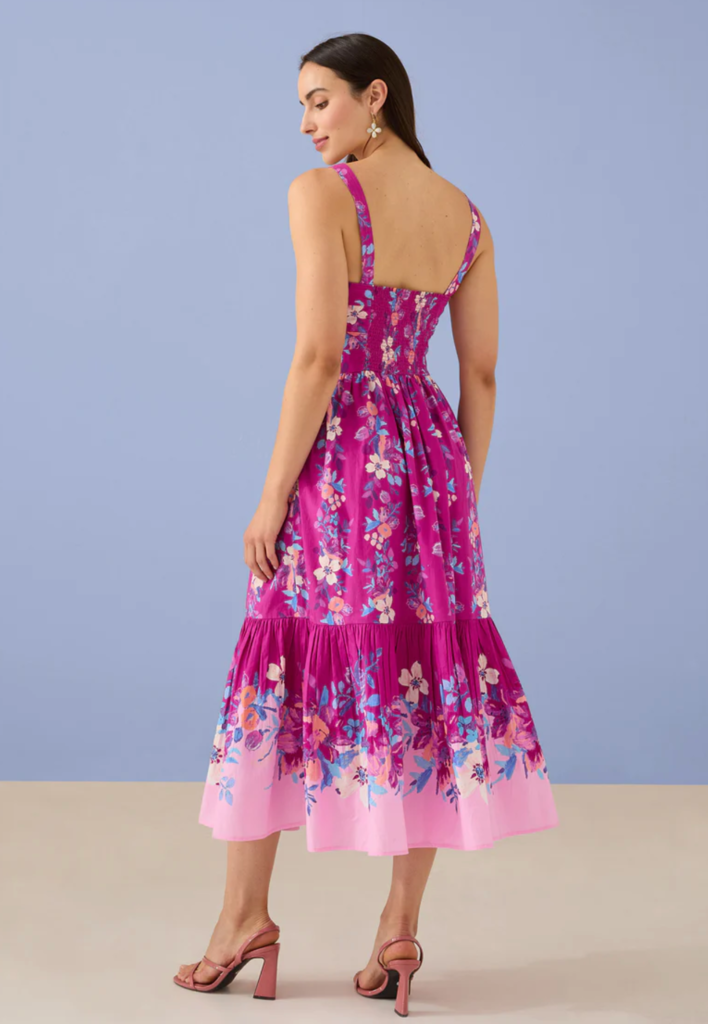 ALIVIA GIANNA DRESS MAGENTA AUGUSTA GARDEN STRIPE