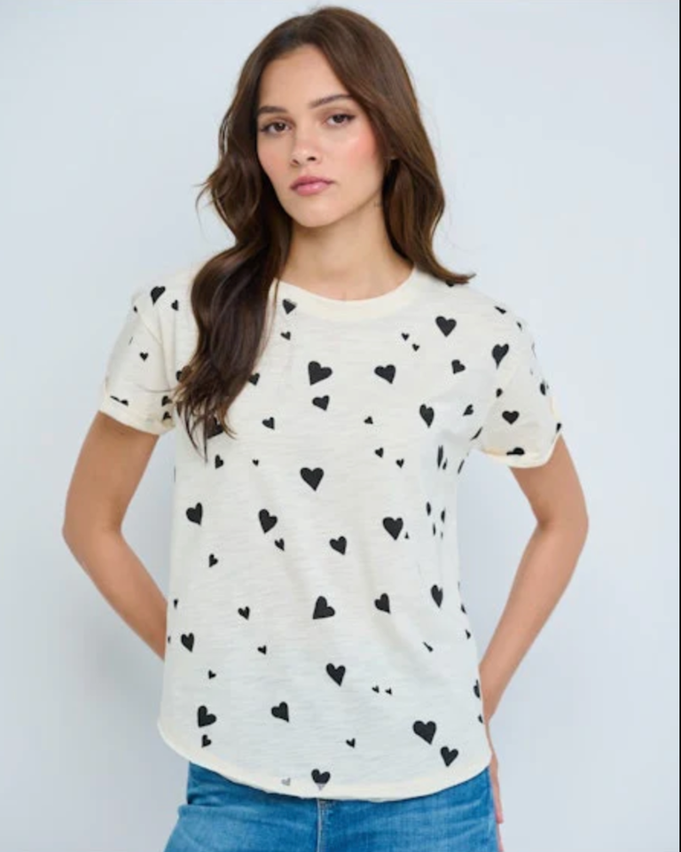 LISA TODD LOVE LIFE TEE IN PUFF