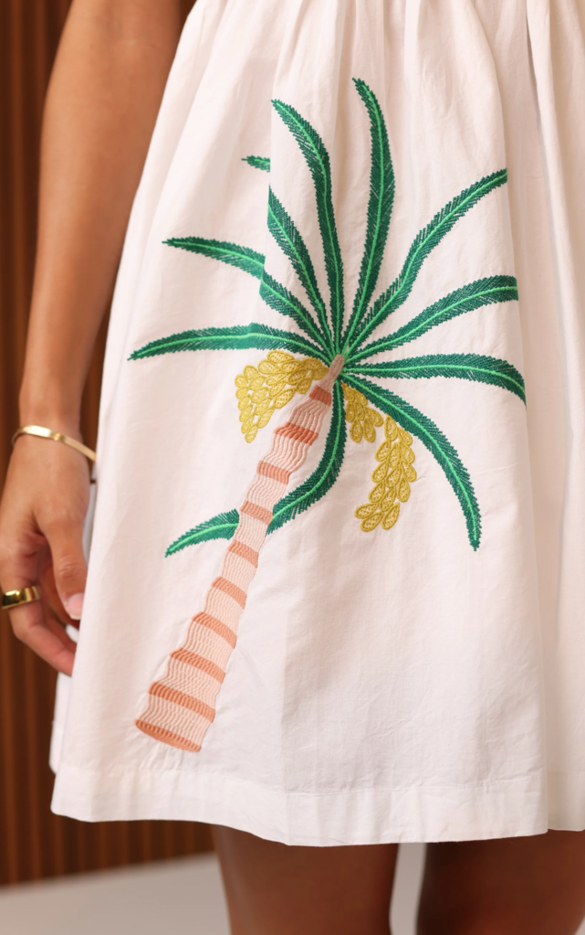 SHORE ELLIE MINI DRESS PARROT PALMS