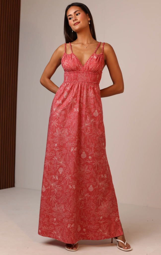 SHORE FRANCESCA MAXI DRESS SUNSET BAY