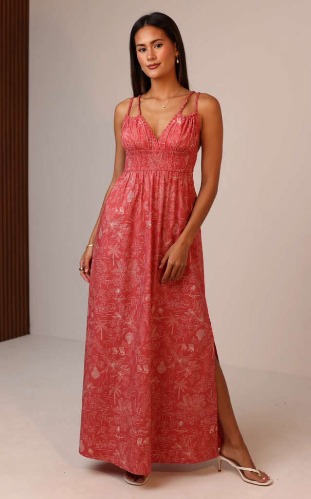 SHORE FRANCESCA MAXI DRESS SUNSET BAY