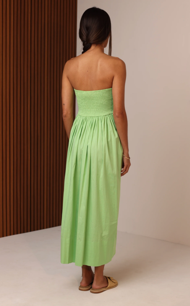 SHORE MADELINE MIDI DRESS PISTACHIO