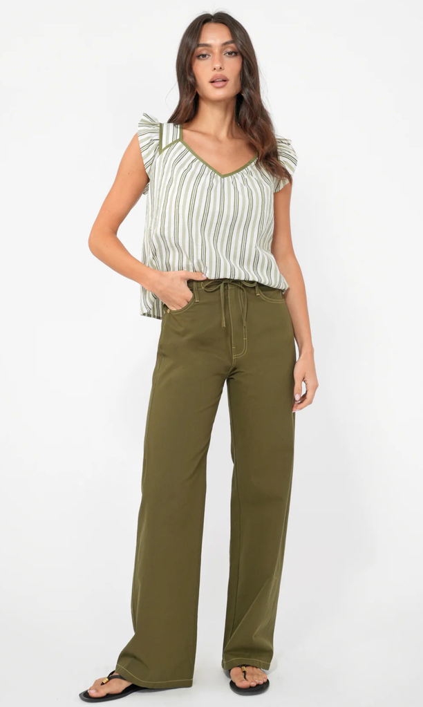 OLIVER WIDE LEG DRAWSTRING PULL UP PANT
