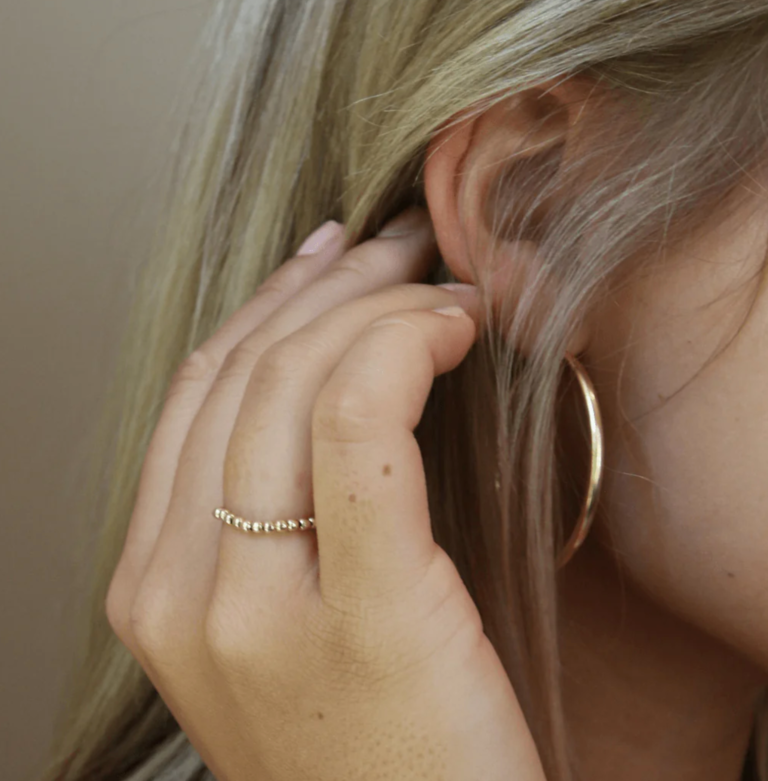 ERIN GRAY 2MM GOLD FILLED WATERPROOF STRETCH RING