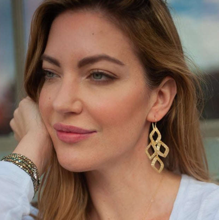ERIN GRAY CABO IRIS EARRING IN GOLD FOIL