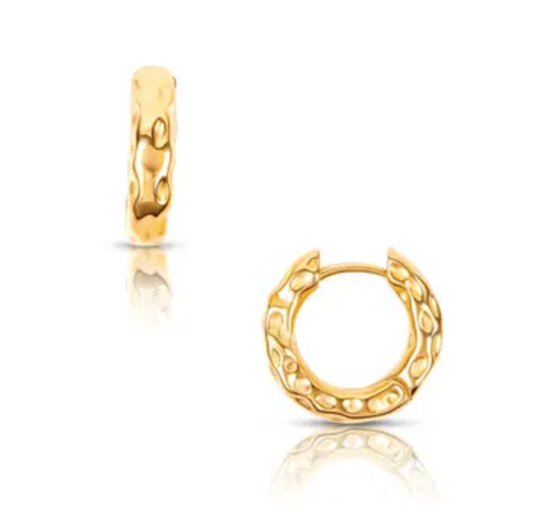 Ellie Vail Jewelry Blakely Hammered Mini Hoop Earring