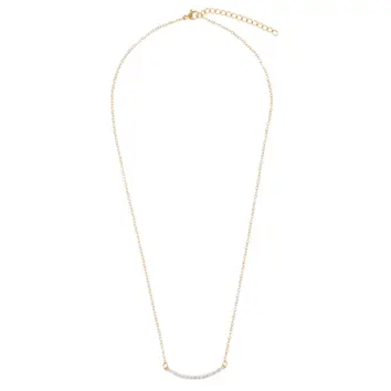 Ellie Vail Jewelry Gianna Curved Bar Necklace