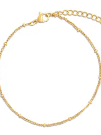 Ellie Vail Jewelry Helsa Dainty Beaded Chain Anklet