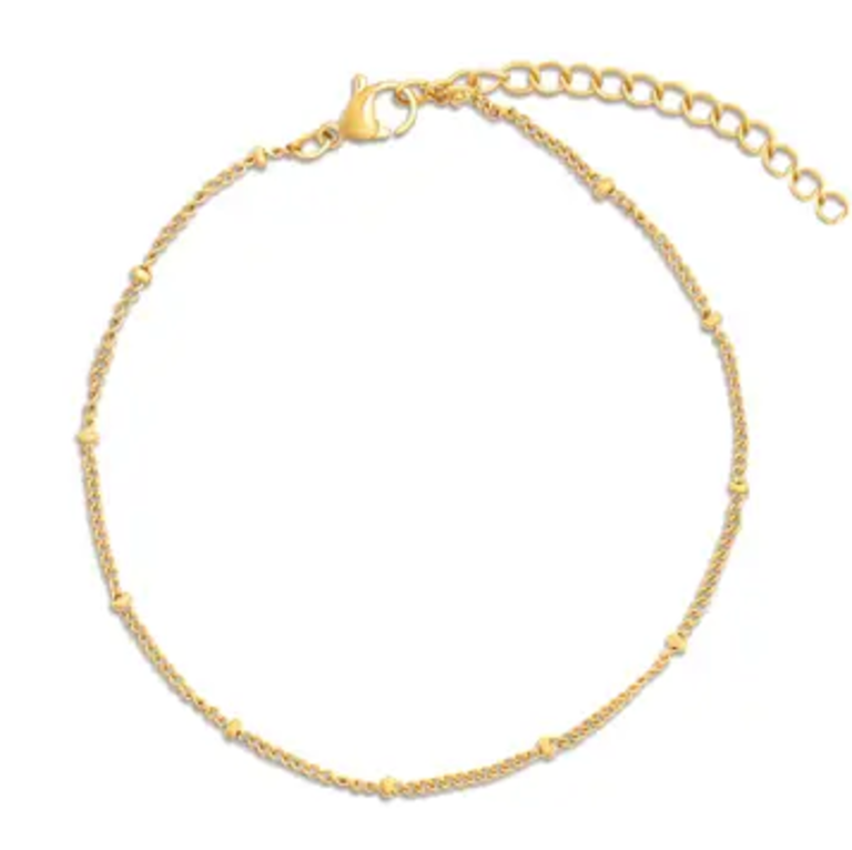 Ellie Vail Jewelry Helsa Dainty Beaded Chain Anklet