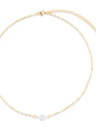 Ellie Vail Jewelry Shayla Dainty Pearl Choker Necklace