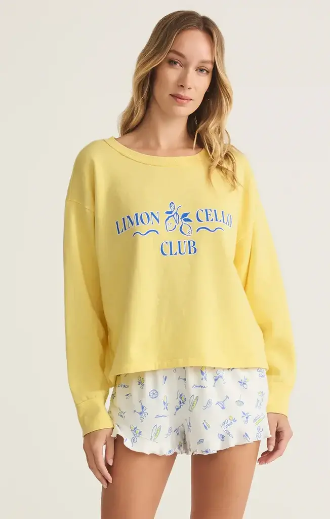 Z SUPPLY LOUNGE LIMONCELLO SWEATSHIRT
