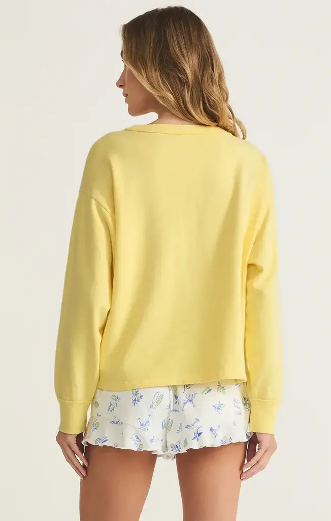 Z SUPPLY LOUNGE LIMONCELLO SWEATSHIRT