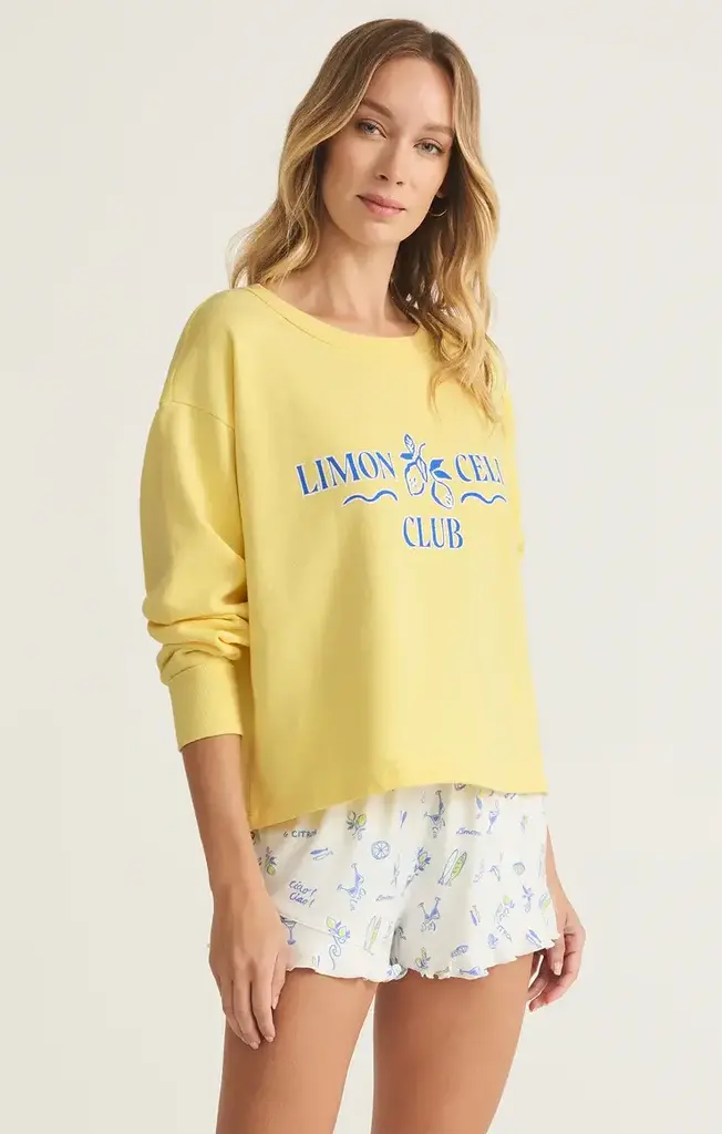 Z SUPPLY LOUNGE LIMONCELLO SWEATSHIRT