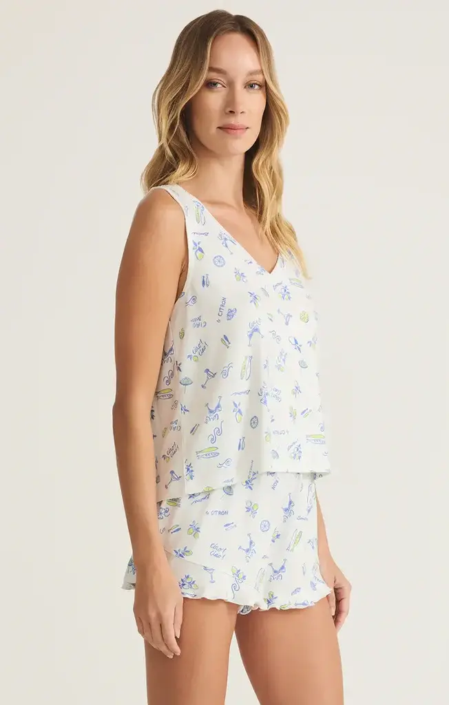 Z SUPPLY LOUNGE CIAO BELLA SILKY JERSEY TANK