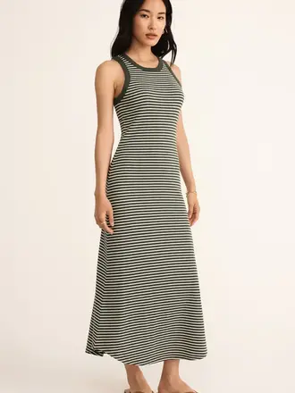 Z SUPPLY GOODWIN STRIPE MIDI DRESS