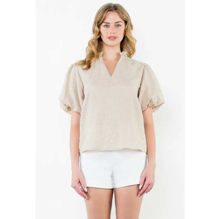 SHORT PUFF SLEEVE TOP