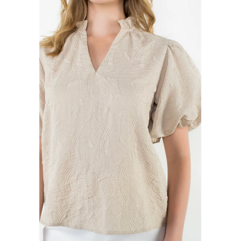 SHORT PUFF SLEEVE TOP