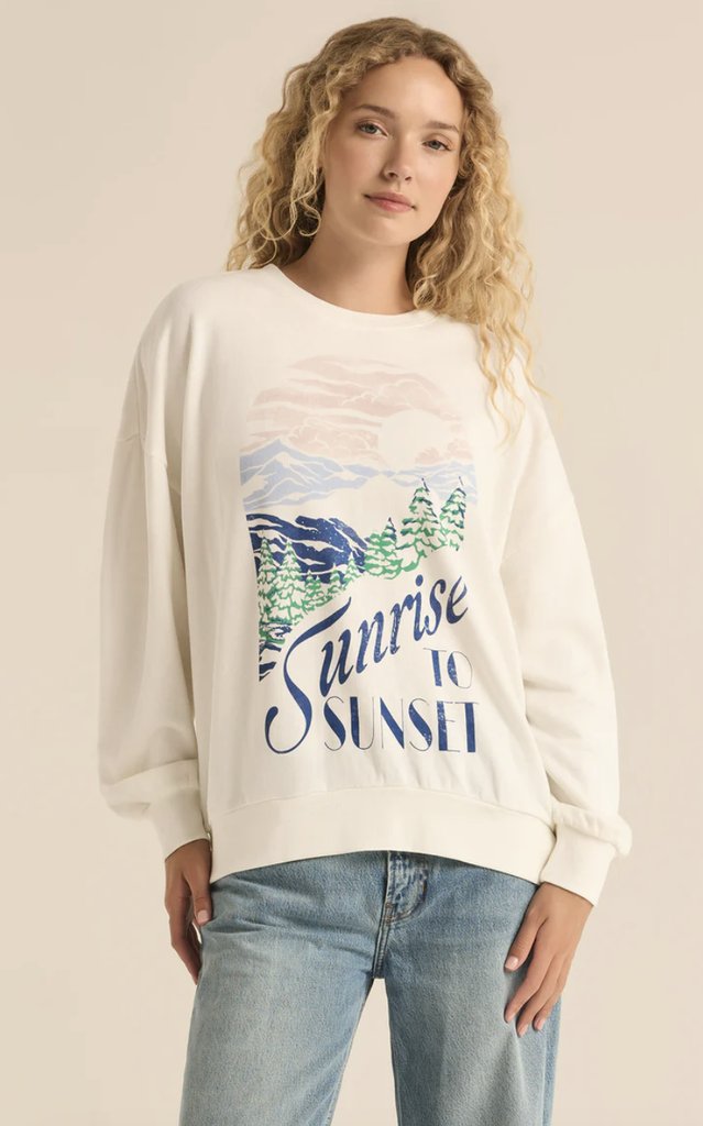 Z SUPPLY SUNSET CREWNECK SWEATSHIRT