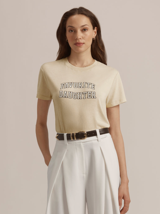 FAVORITE DAUGHTER THE CROPPED COLLEGIATE TEE