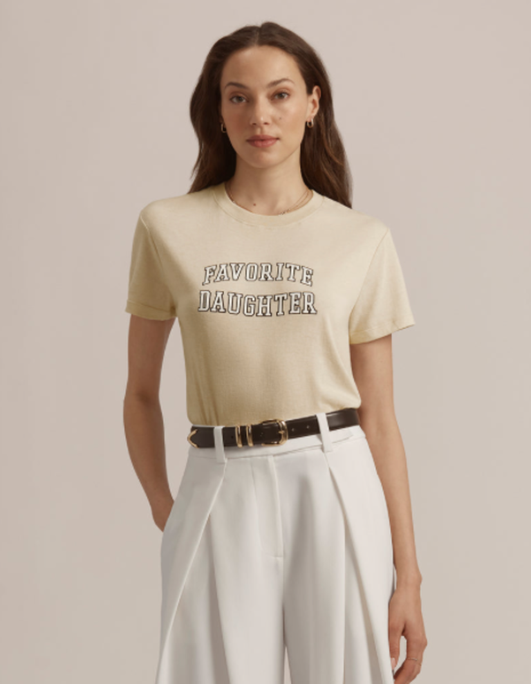 FAVORITE DAUGHTER THE CROPPED COLLEGIATE TEE