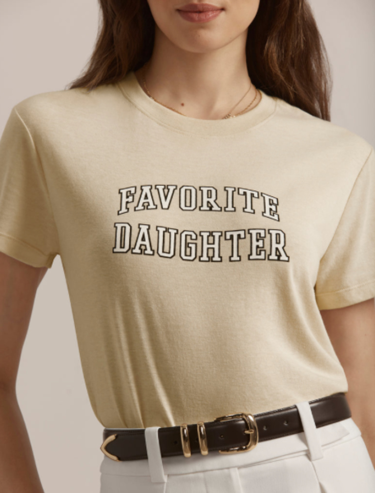 FAVORITE DAUGHTER THE CROPPED COLLEGIATE TEE
