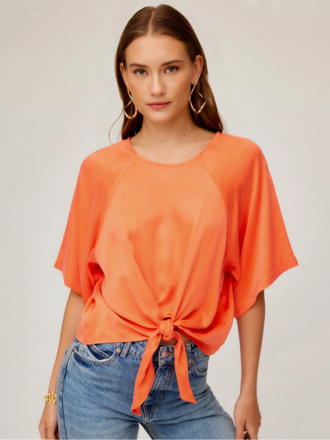 FIFTEEN TWENTY SELINE TIE-FRONT TOP