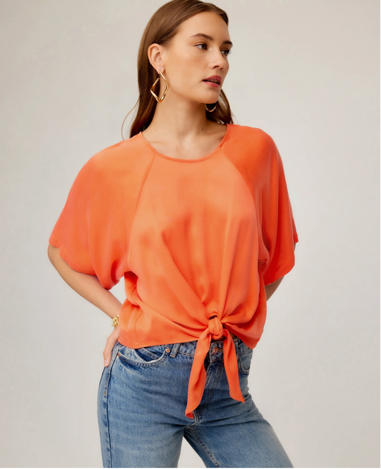 FIFTEEN TWENTY SELINE TIE-FRONT TOP