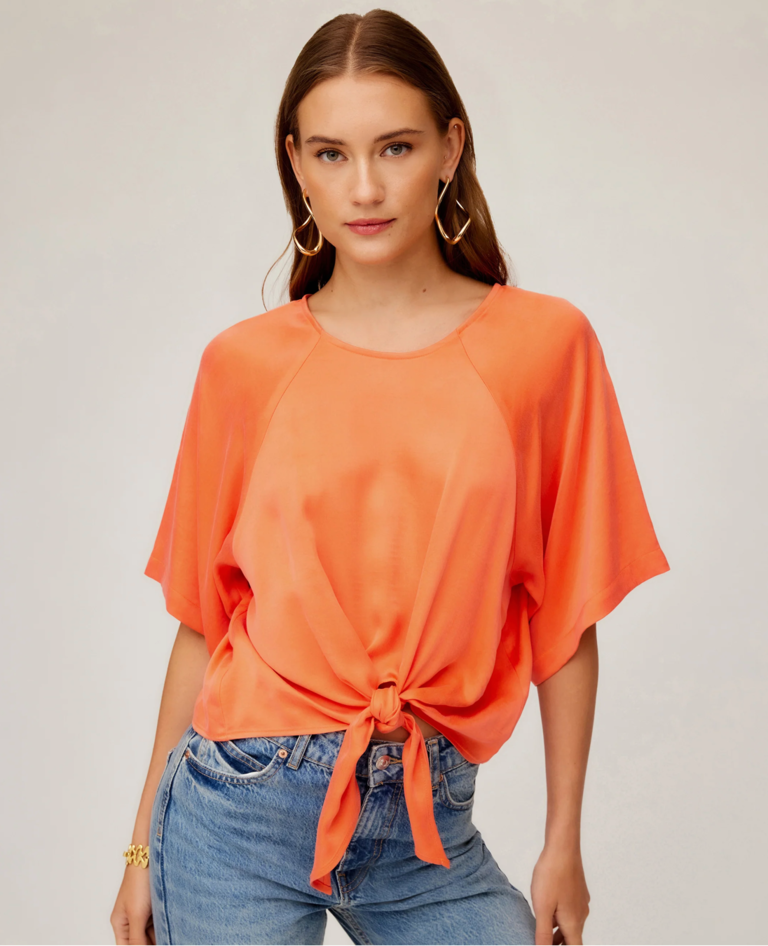 FIFTEEN TWENTY SELINE TIE-FRONT TOP