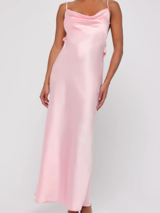 LULUS PANDORA FLOWER BACK MAXI DRESS