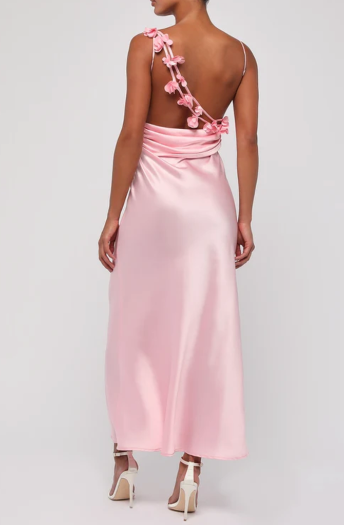 LULUS PANDORA FLOWER BACK MAXI DRESS