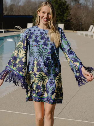 BRITON COURT SILVIA FRINGE DRESS